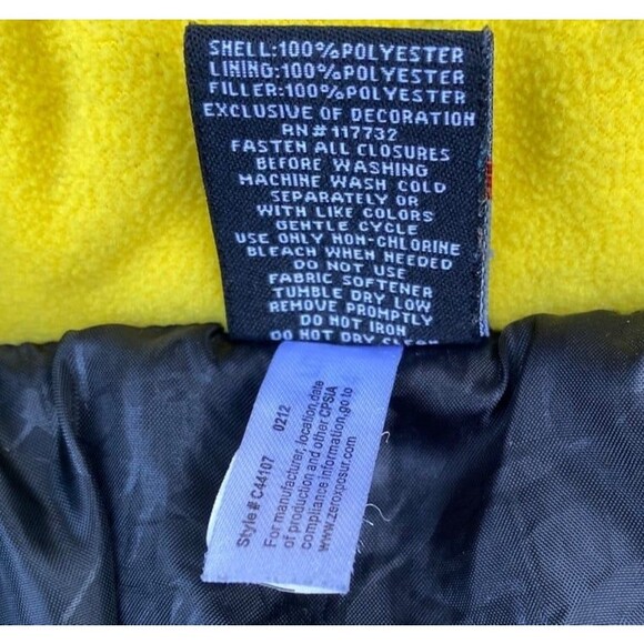 ZeroXposur Lightweight and warm Jacket black blue yellow unisex kids size 7 - Picture 7 of 8